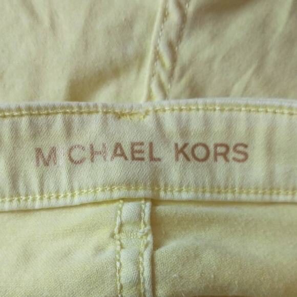 Michael Kors Izzy Cropped Skinny Jeans. Women's Size 8. Yellow. - Picture 6 of 12